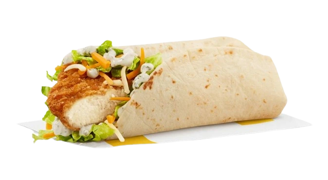 Ranch Chicken Snack Wrap with Crispy Chicken